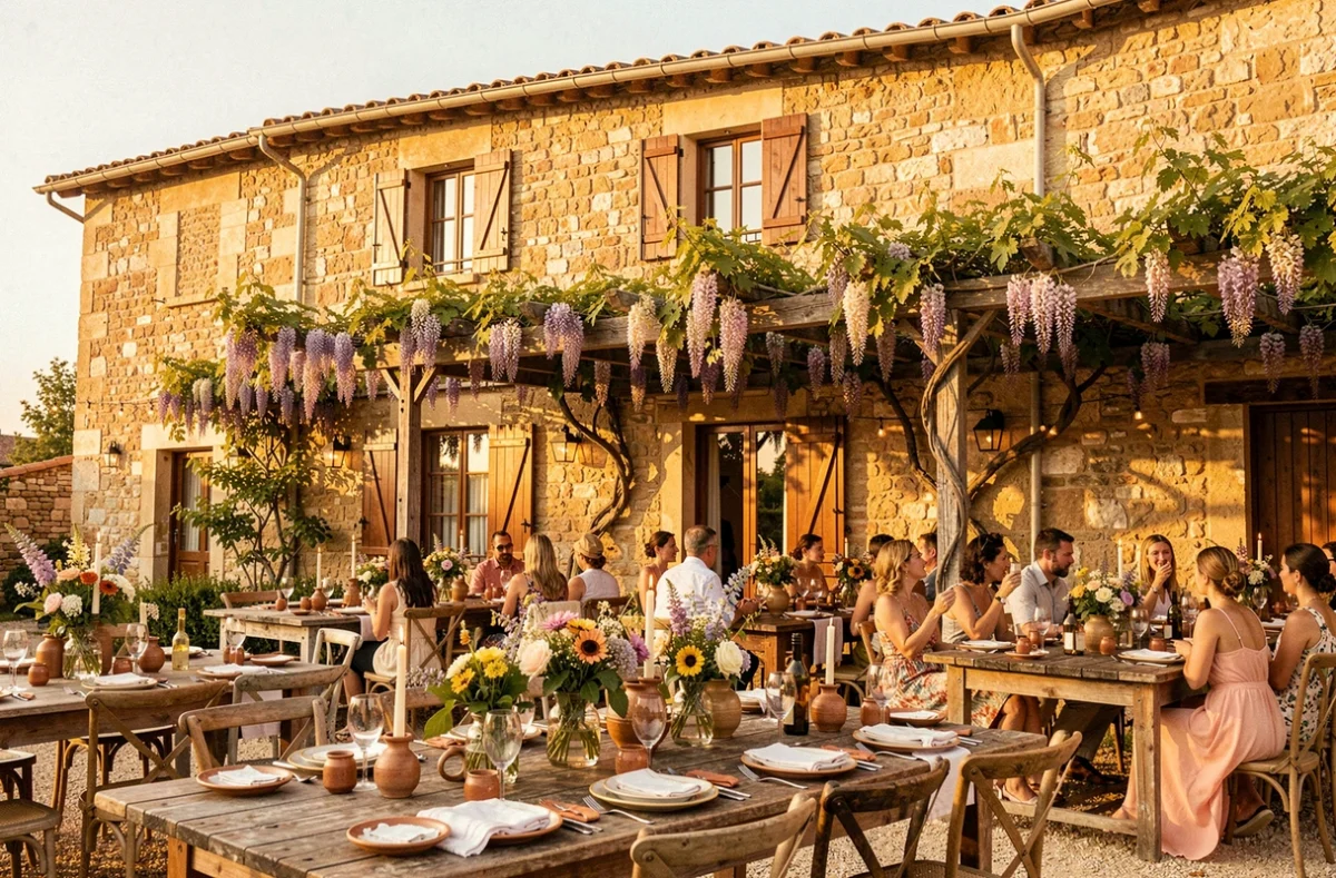 Mas provençal du Domaine des Sources aménagé pour une réception dans les Bouches-du-Rhône