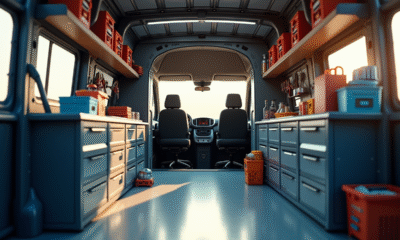 Intérieur moderne d'un Peugeot Expert bien organisé
