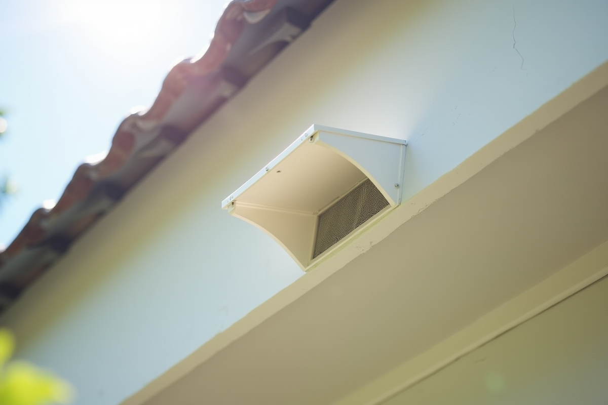Couverture de ventilation en PVC sous les avant-toits pour protection des oiseaux